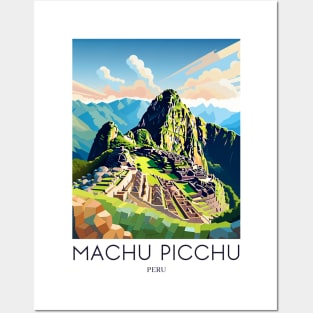 A Pop Art Travel Print of Machu Picchu - Peru Posters and Art